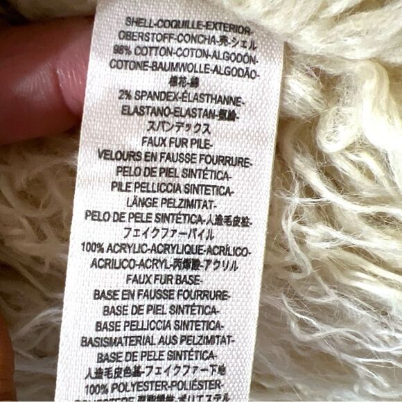 NWT Free People Boho Embroidered Faux Fur Vest in Almond Size XS - Picture 5 of 10